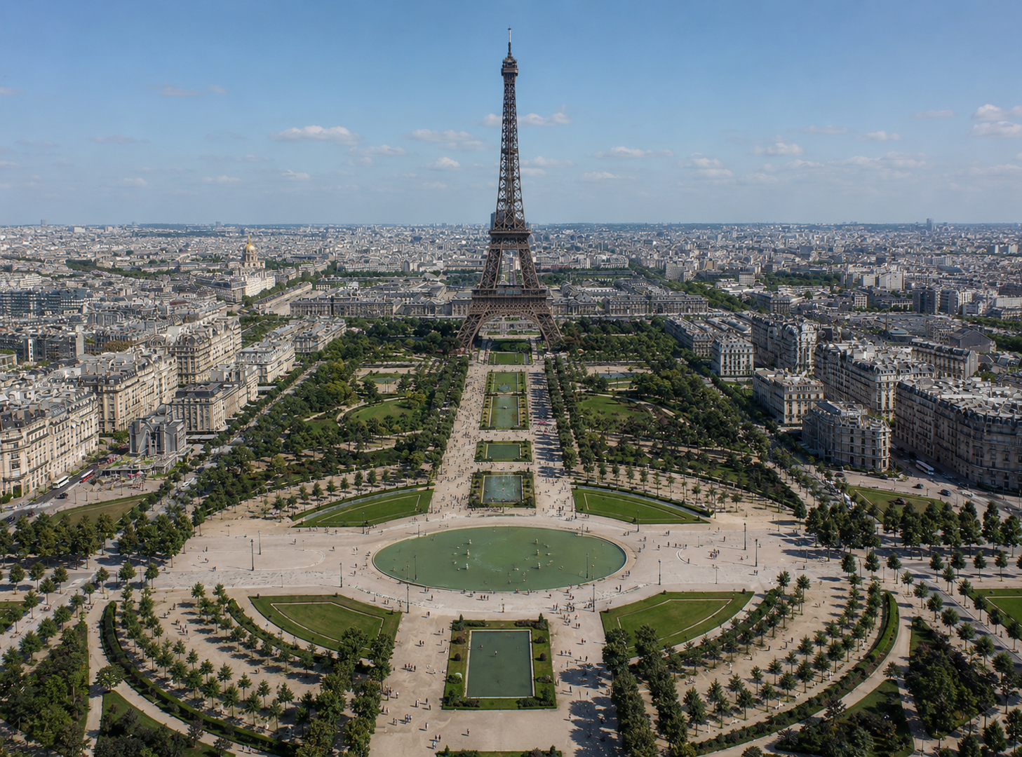 Champ de Mars after the Eiffel Tower